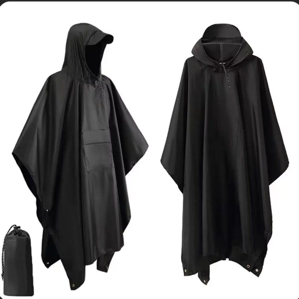 Camping Rain Poncho - Outdoor Multifunctional 3 In 1 Military