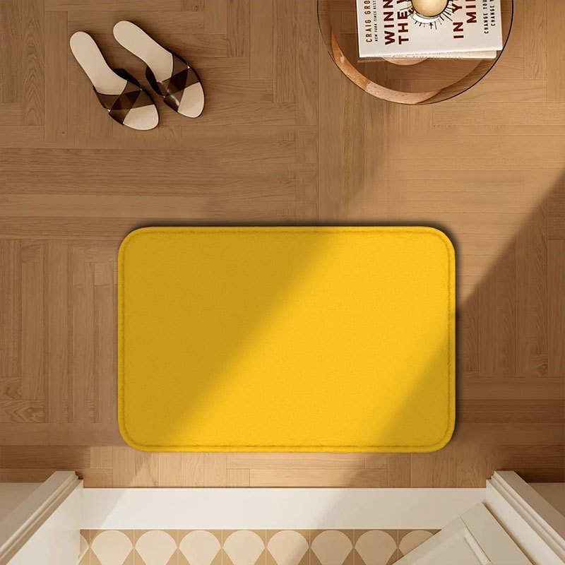 Outdoor Camping Sink - 1PC Pure Yellow Pattern Door Mats