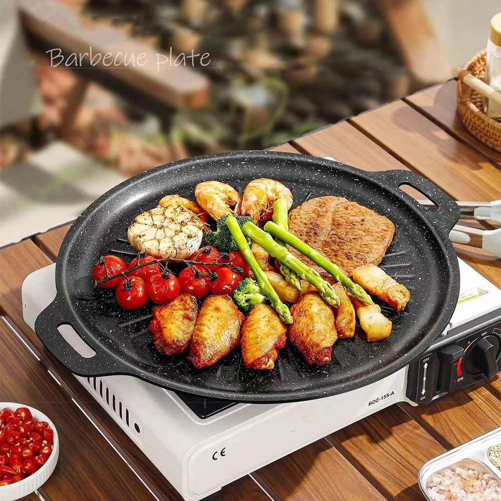 34CM Outdoor BBQ Grill Pan Non - đánh giá và giá Outdoor Camping Kitchen