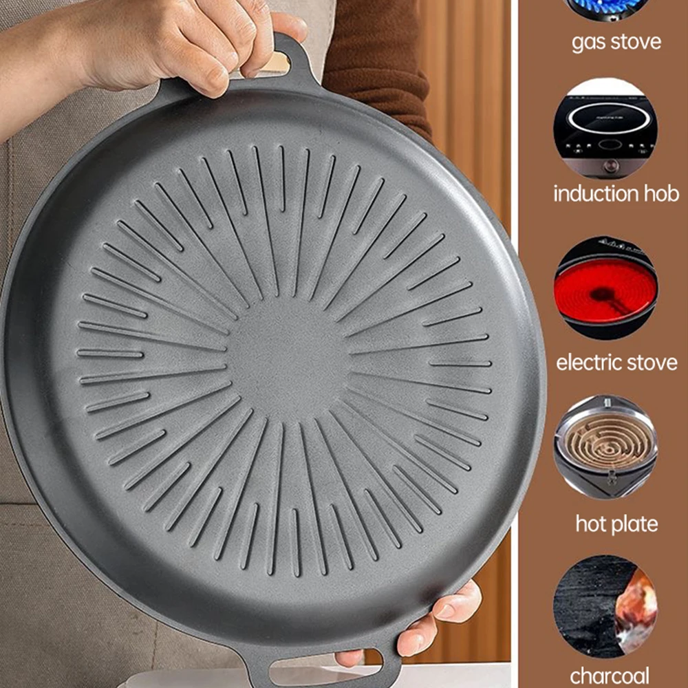 34CM Outdoor BBQ Grill Pan Non - đánh giá và giá Outdoor Camping Kitchen