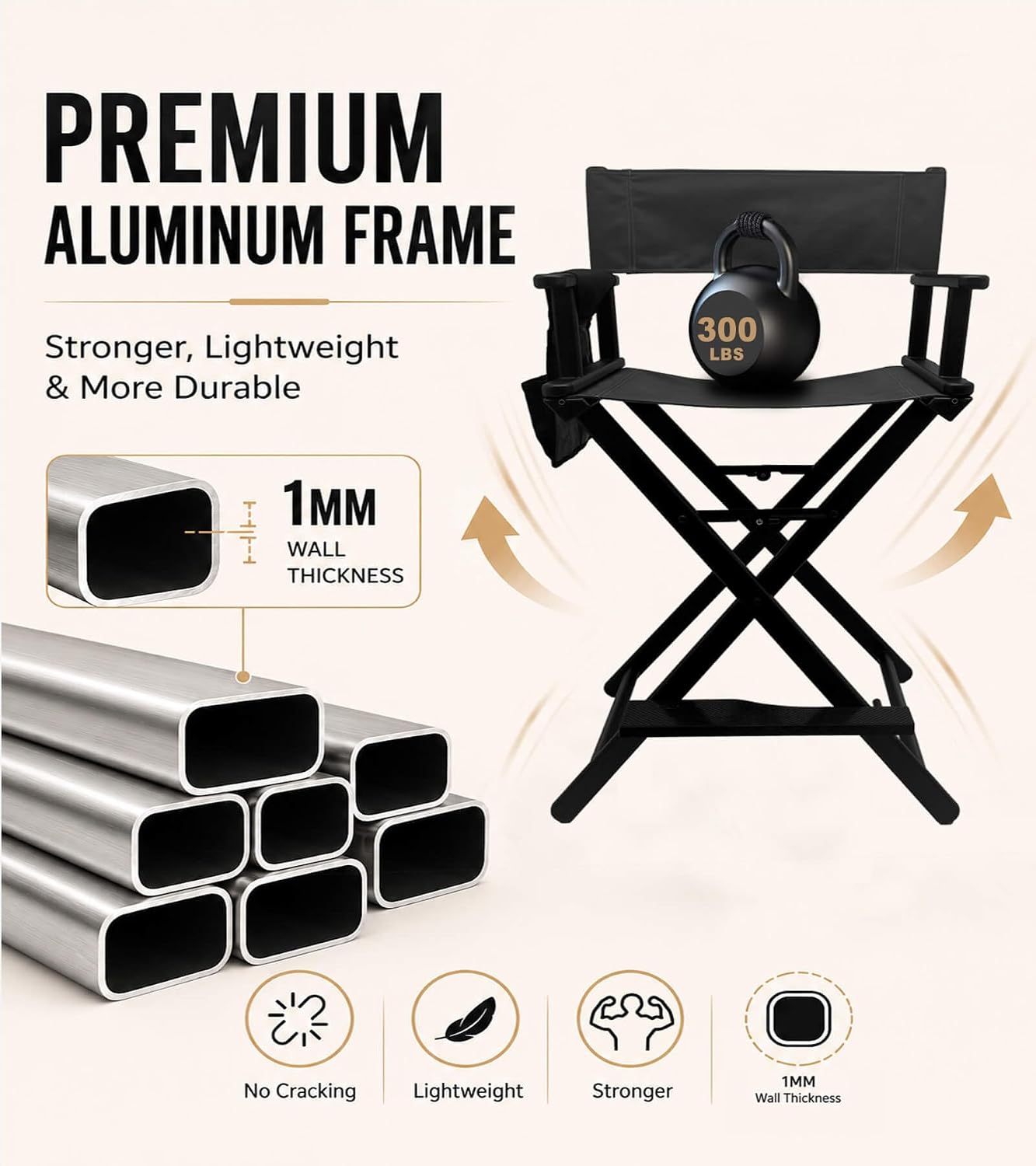 Tall Director Chair Portable A - đánh giá và giá Outdoor Camping High Chair