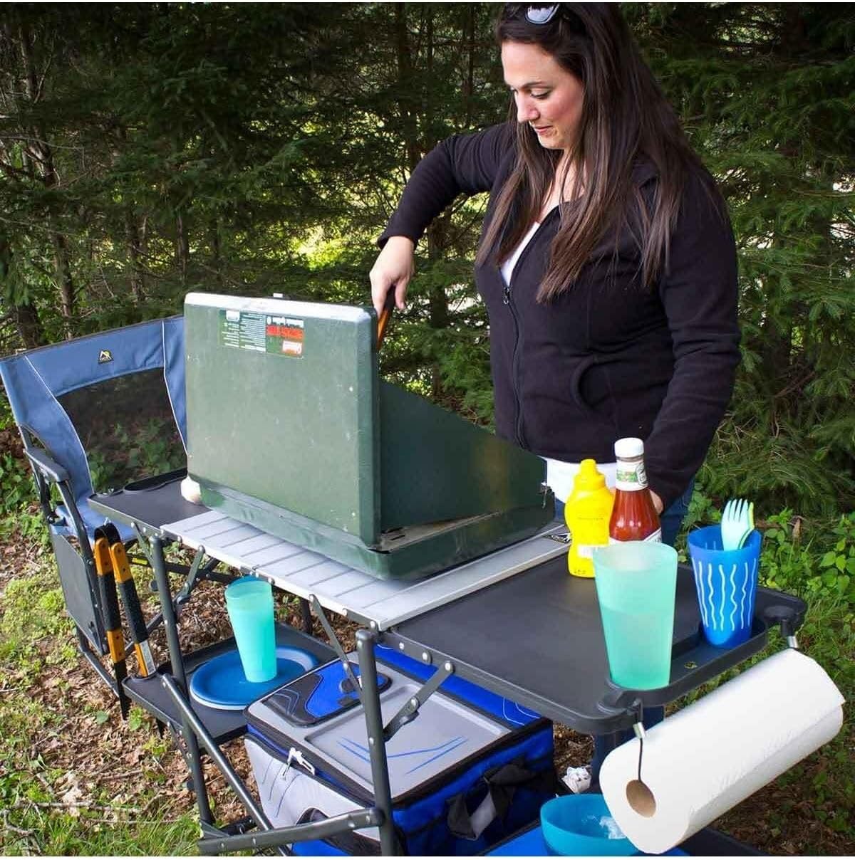 Slim Fold Portable Camping Kit - đánh giá và giá Outdoor Camping Kitchen