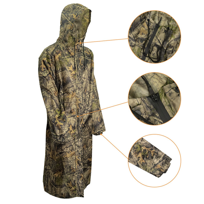 Camouflage Long Raincoat for M - đánh giá và giá Camping Rain Poncho