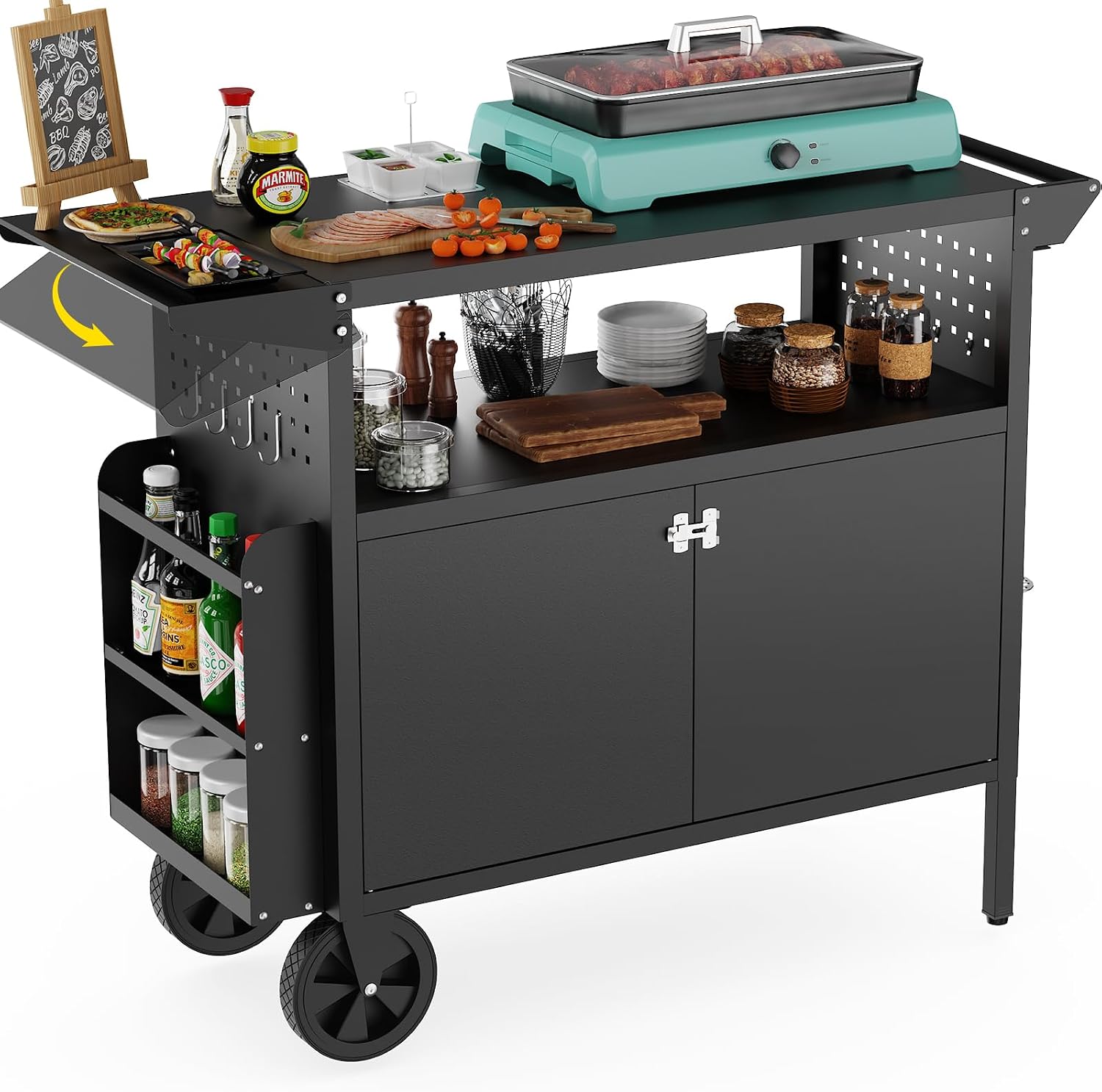 Outdoor Grill Cart Table With  - đánh giá và giá Outdoor Camping Kitchen