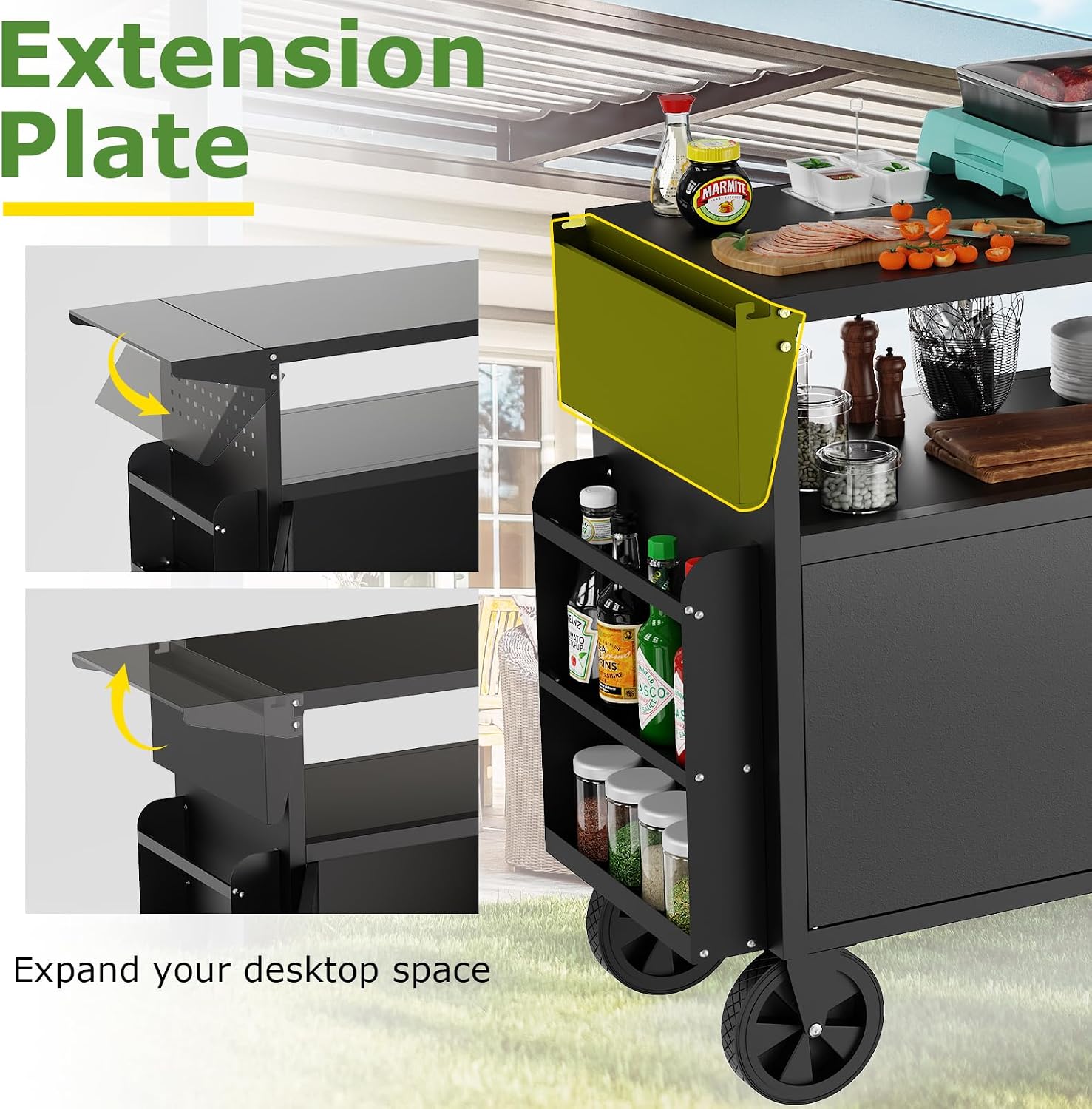 Outdoor Grill Cart Table With  - đánh giá và giá Outdoor Camping Kitchen