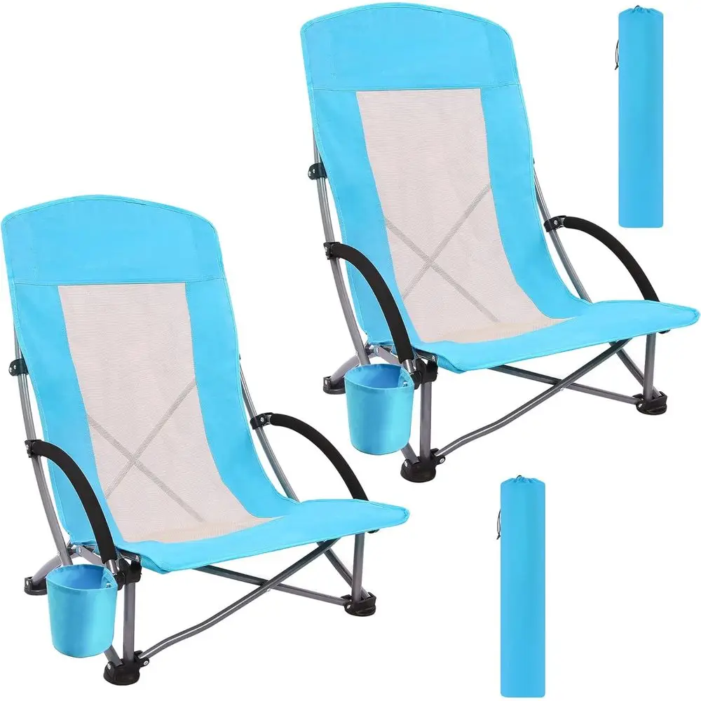 Portable 2-Pack Blue Beach Cha - đánh giá và giá Outdoor Camping High Chair