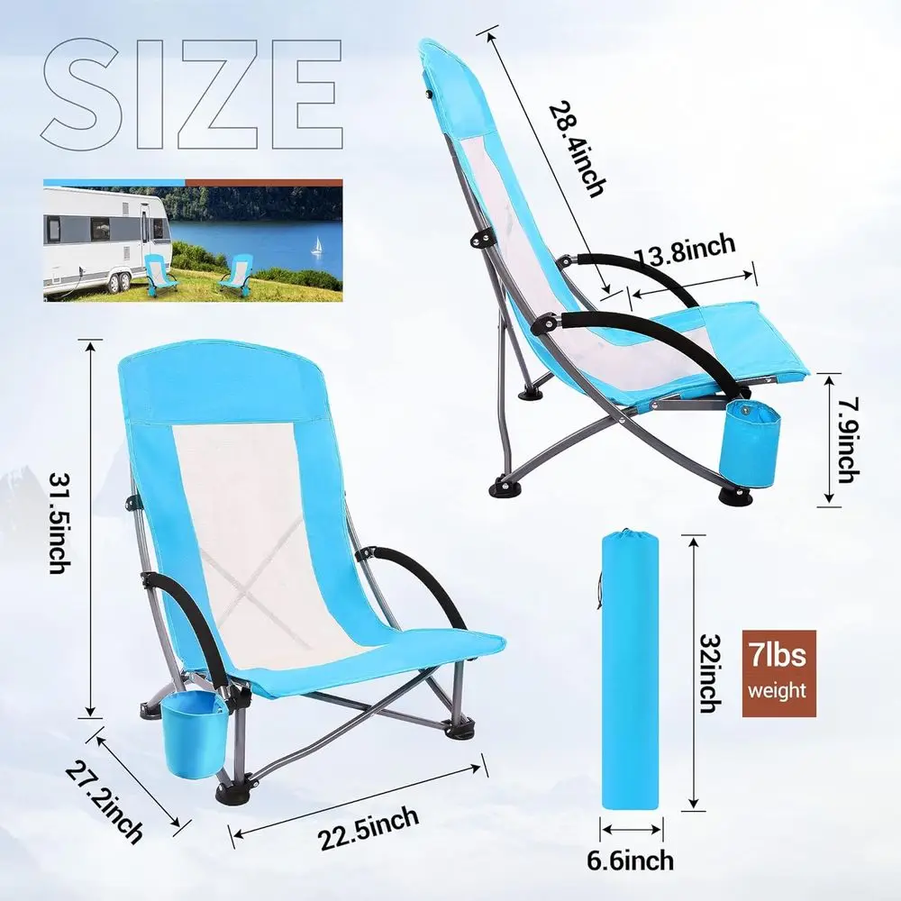Portable 2-Pack Blue Beach Cha - đánh giá và giá Outdoor Camping High Chair