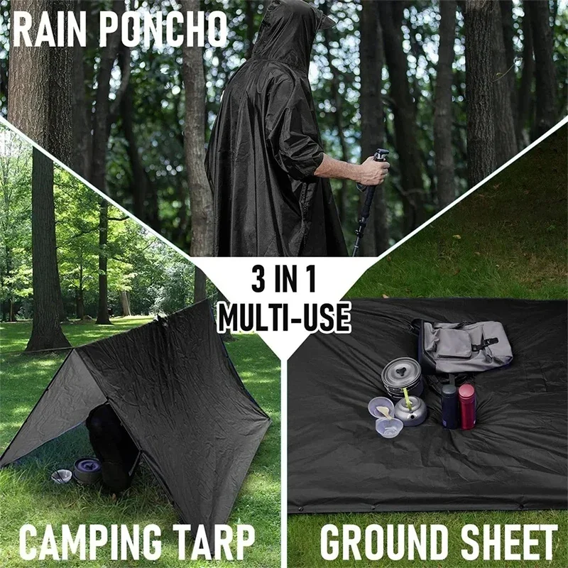 Outdoor 3 In 1 Military Rainco - đánh giá và giá Camping Rain Poncho