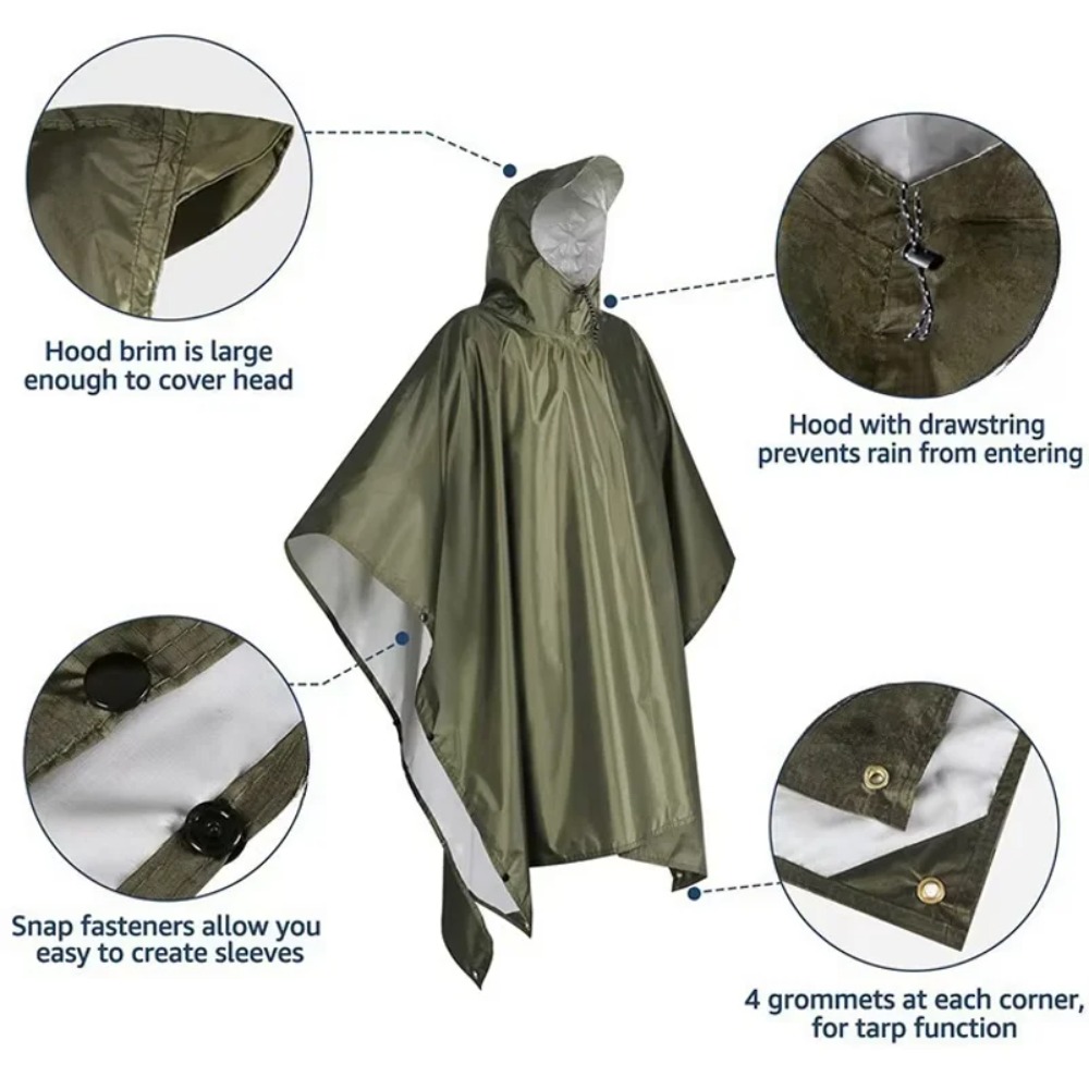 Outdoor Multifunctional 3 In 1 - đánh giá và giá Camping Rain Poncho