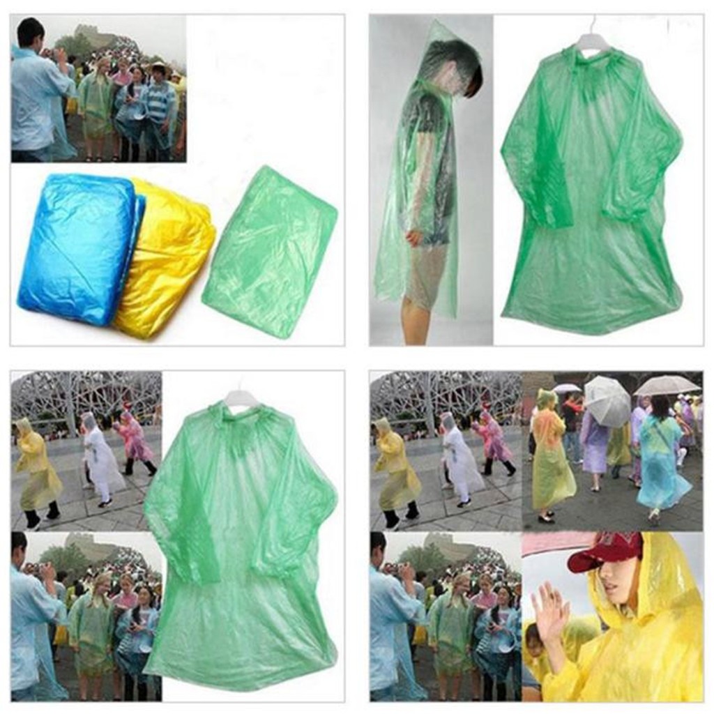 Raincoat Disposable Rain Ponch - đánh giá và giá Camping Rain Poncho