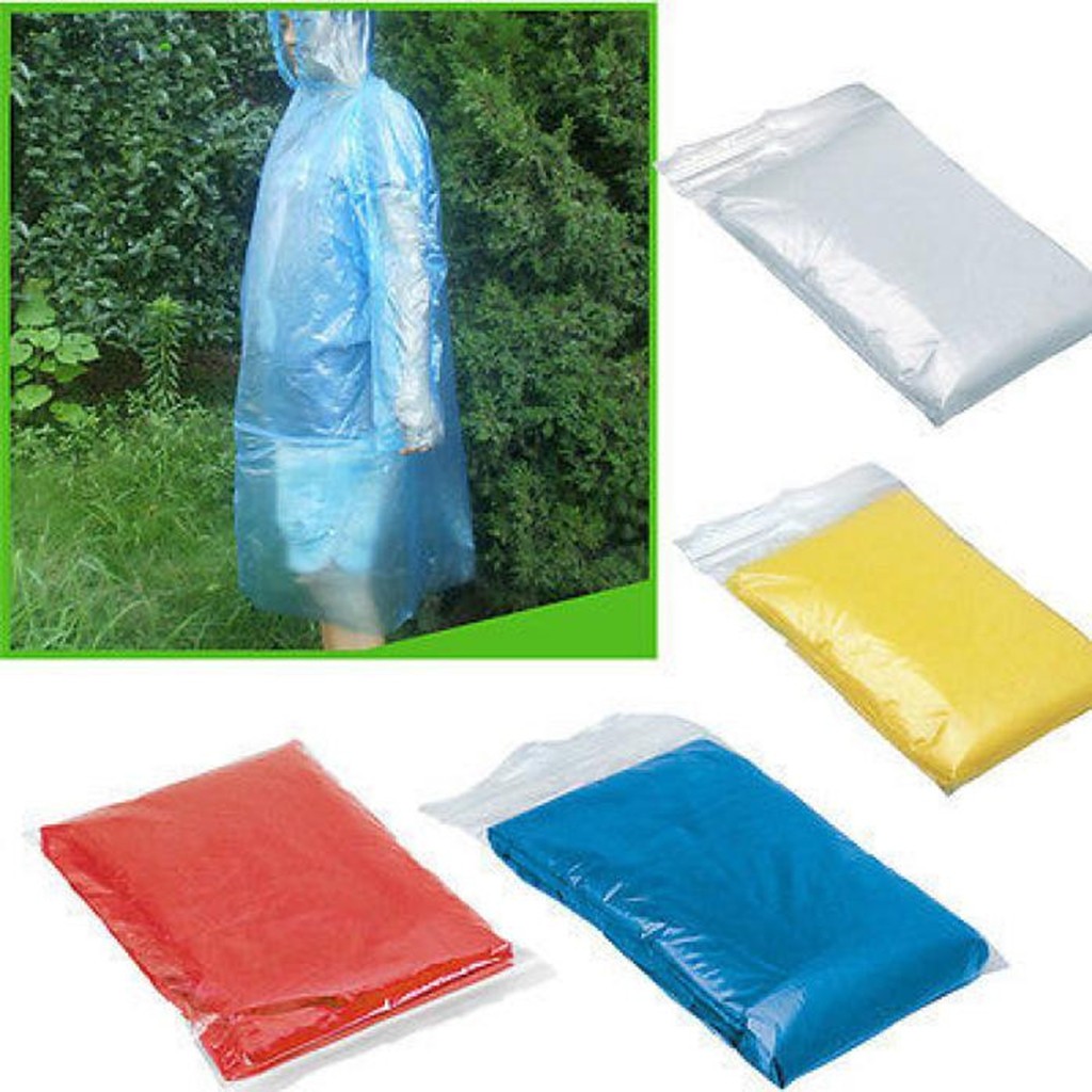 Raincoat Disposable Rain Ponch - đánh giá và giá Camping Rain Poncho