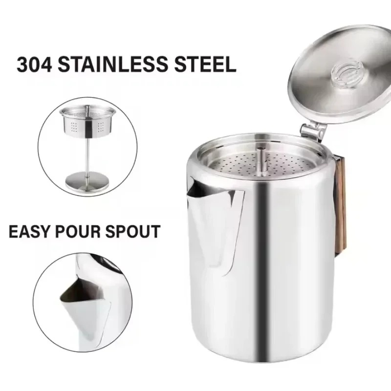 Stainless Steel Camping Coffee - đánh giá và giá Camp Percolator Coffee