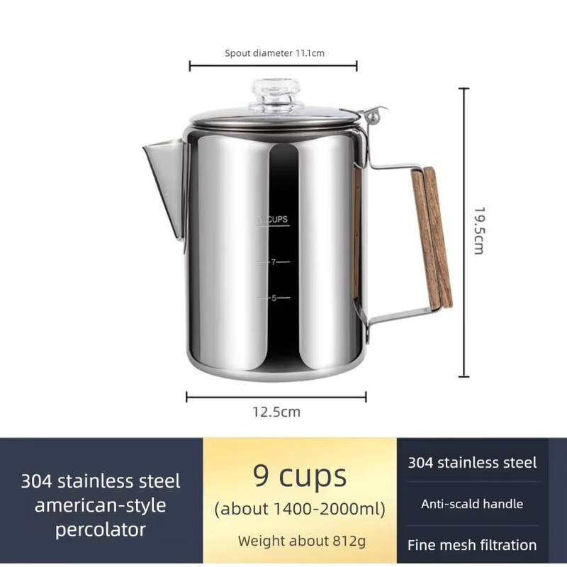 Stainless Steel Camping Coffee - đánh giá và giá Camp Percolator Coffee