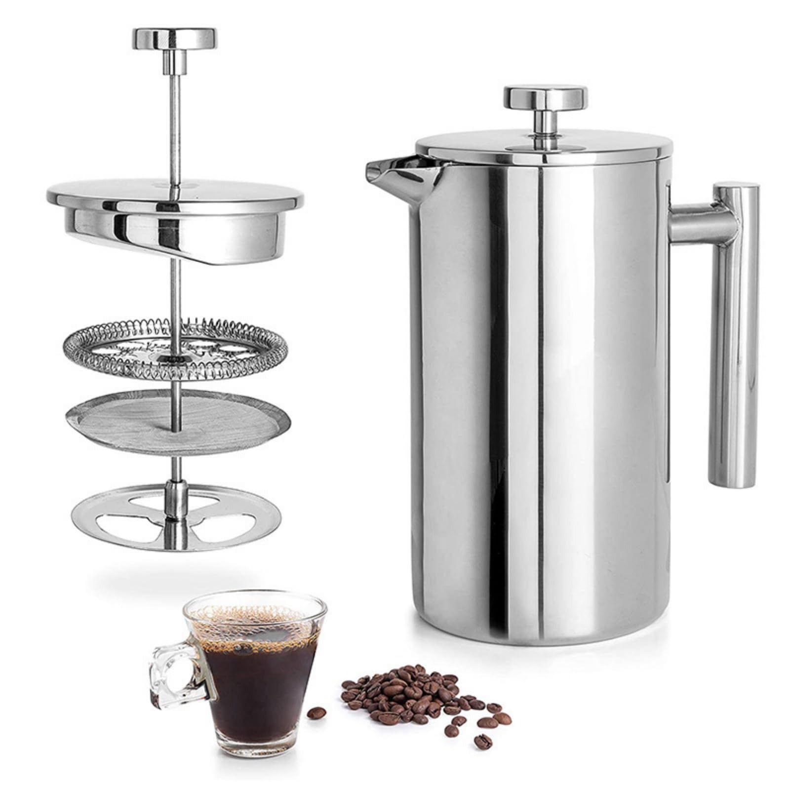 Portable French Press Stainles - đánh giá và giá Camp Percolator Coffee