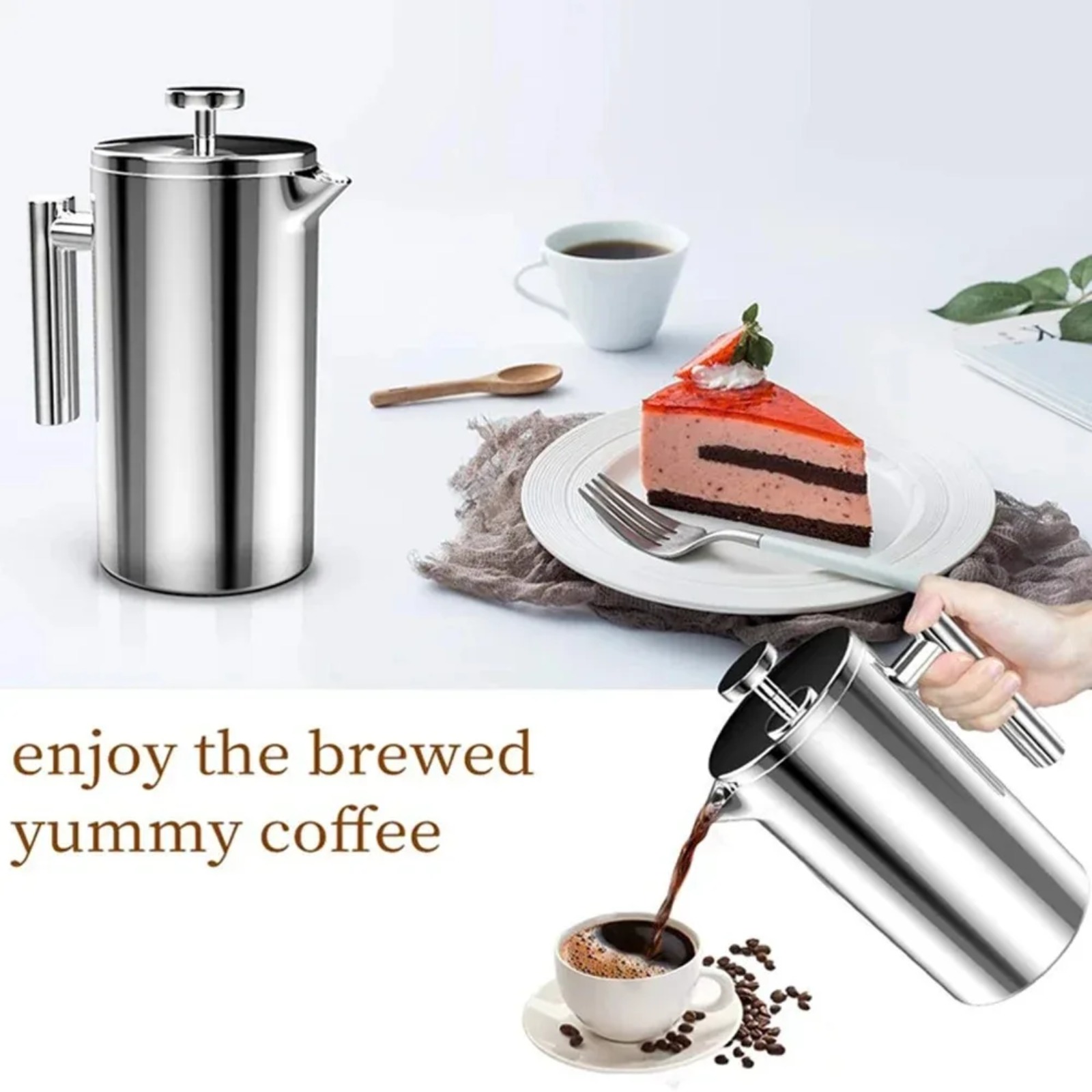 Portable French Press Stainles - đánh giá và giá Camp Percolator Coffee