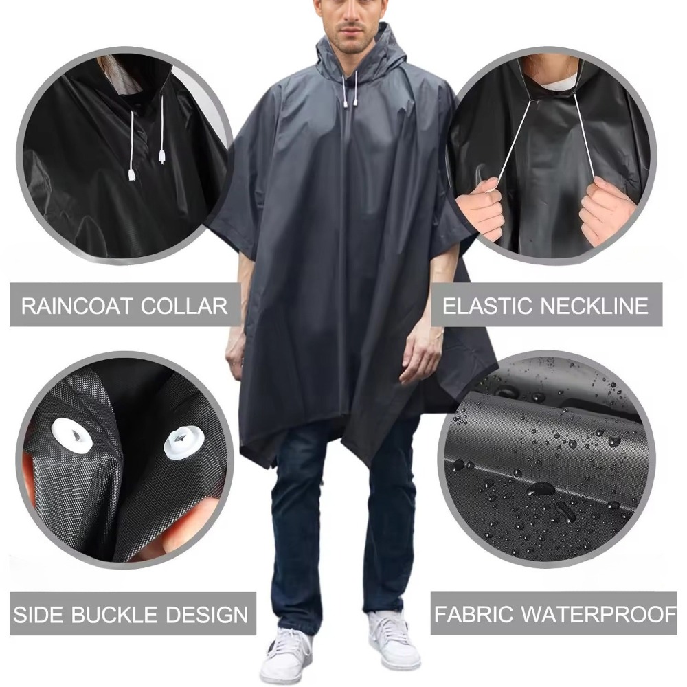 3 in 1 Waterproof Rain Poncho  - đánh giá và giá Camping Rain Poncho
