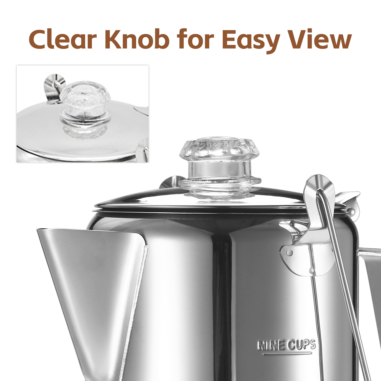 1.2L Outdoor 9 Cup Stainless S - đánh giá và giá Camp Percolator Coffee