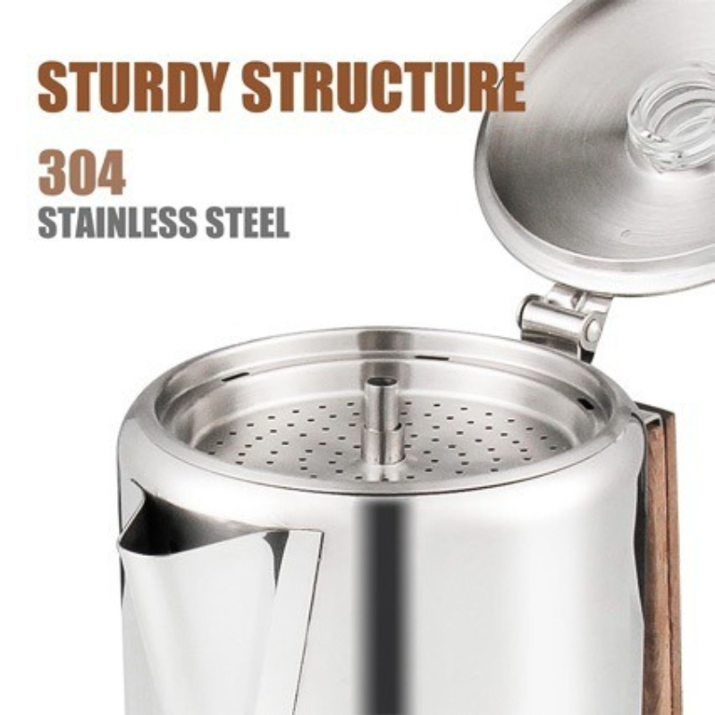 6-Cup 9-Cup 12-Cup Stainless S - đánh giá và giá Camp Percolator Coffee