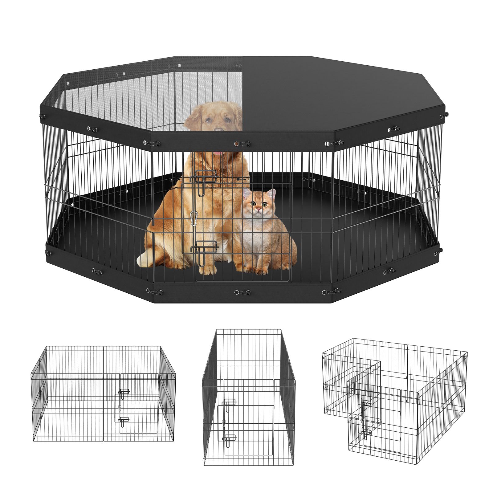 Dog Playpen, 8 Panels Foldable - đánh giá và giá Outdoor Camping Dog Fence