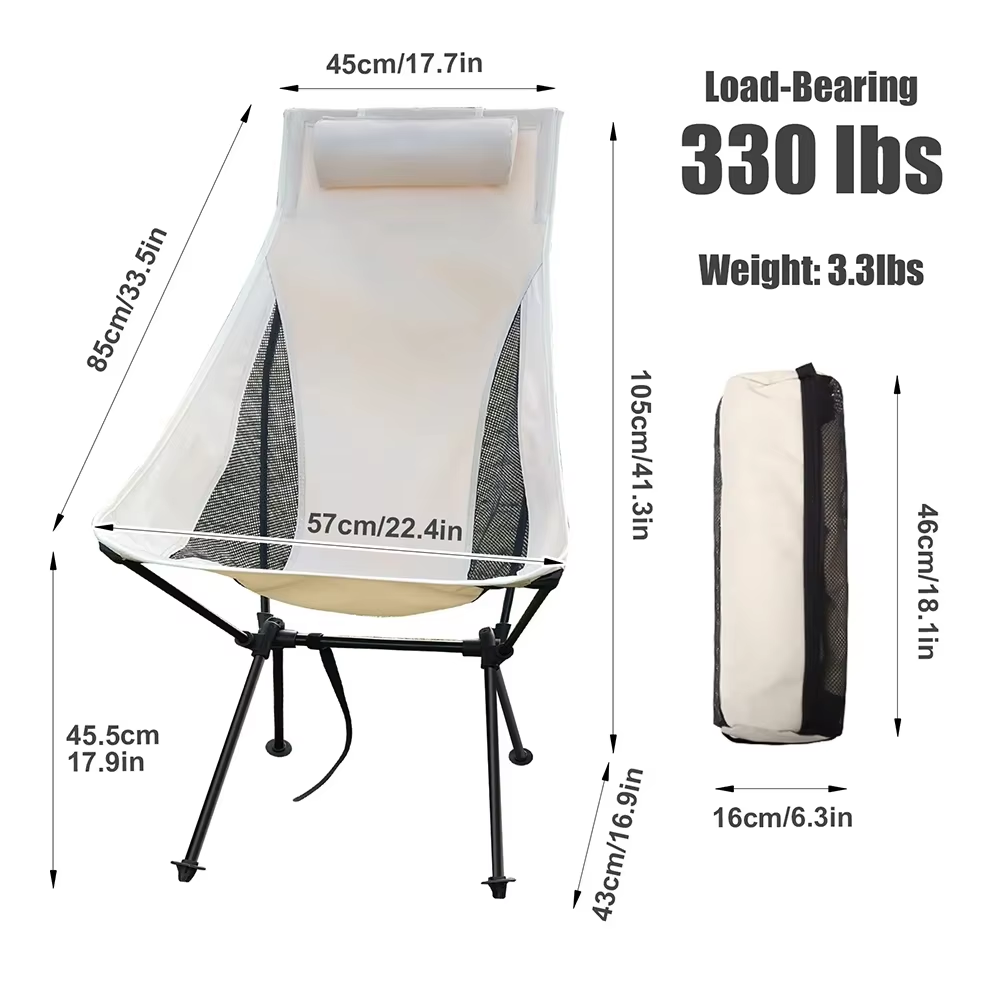 Detachable Headrest High Back  - đánh giá và giá Outdoor Camping High Chair