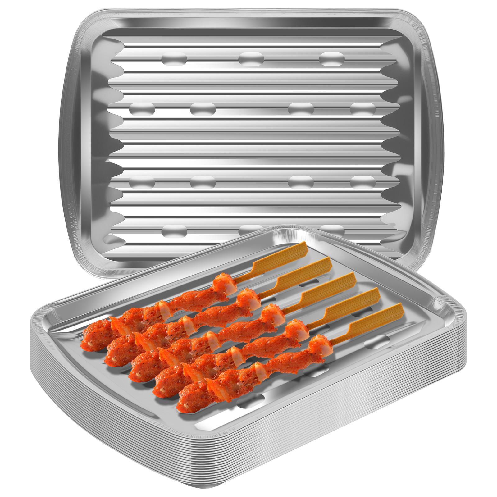 Aluminum Foil Trays Non-Stick  - đánh giá và giá Outdoor Camping Kitchen