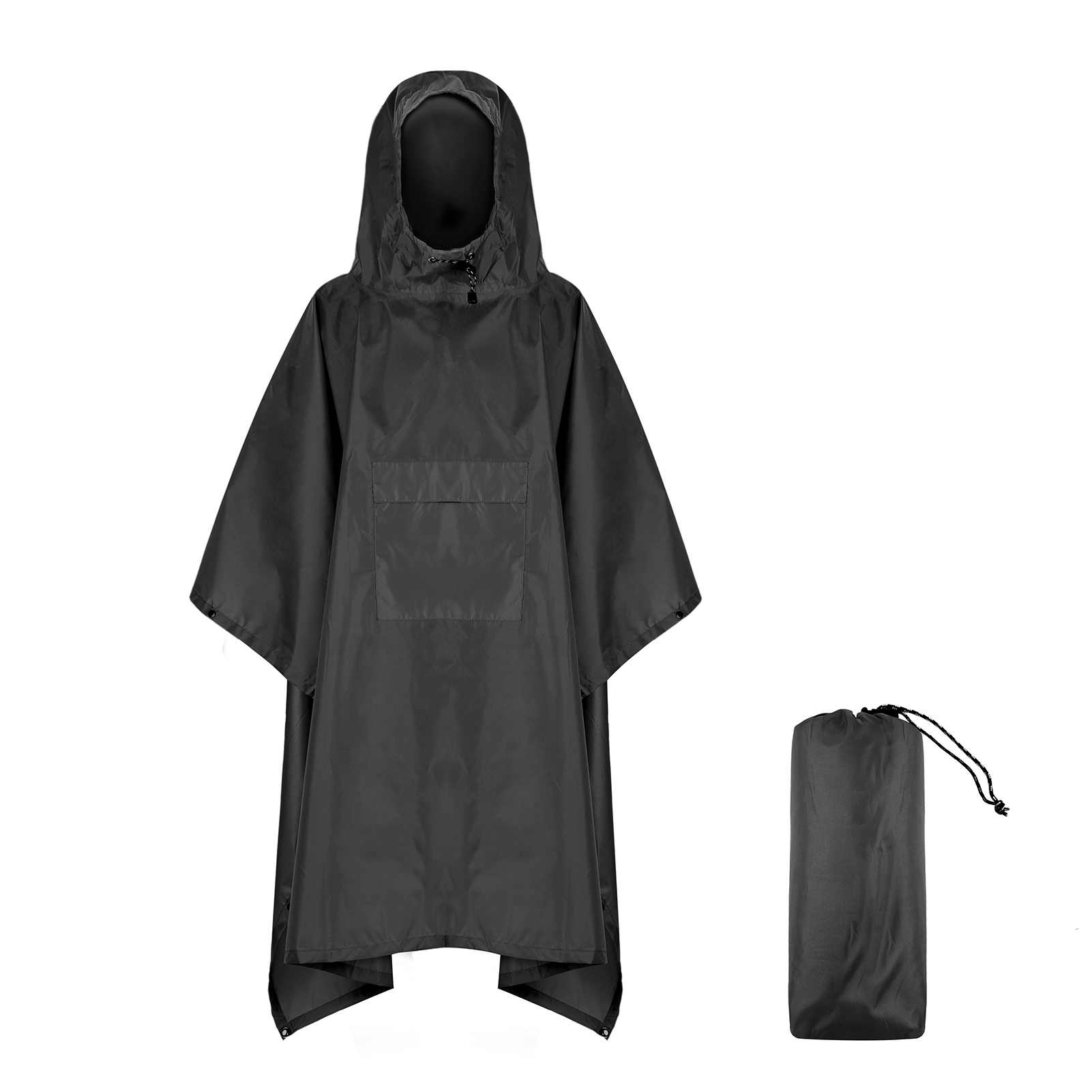 Hooded Rain Poncho with Pocket - đánh giá và giá Camping Rain Poncho