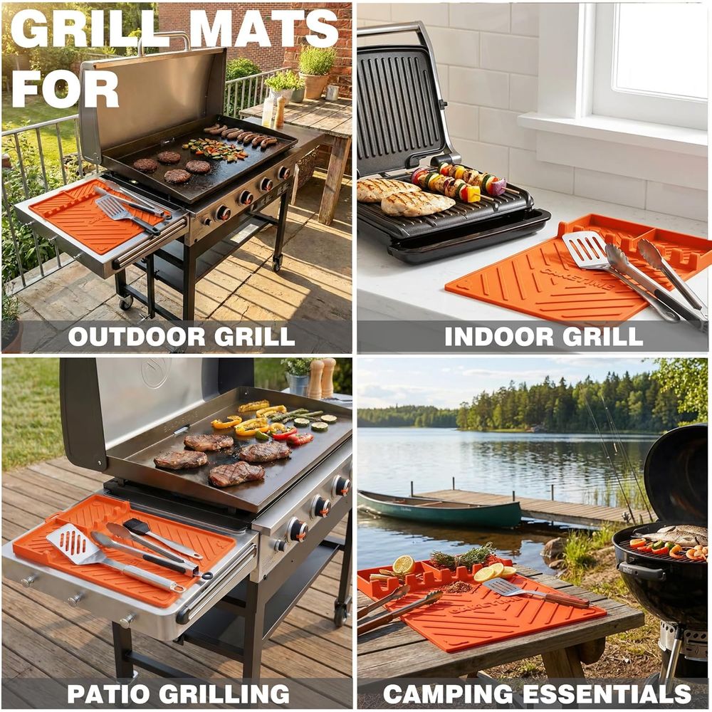 Silicone Grill Mats or Griddle - đánh giá và giá Outdoor Camping Kitchen