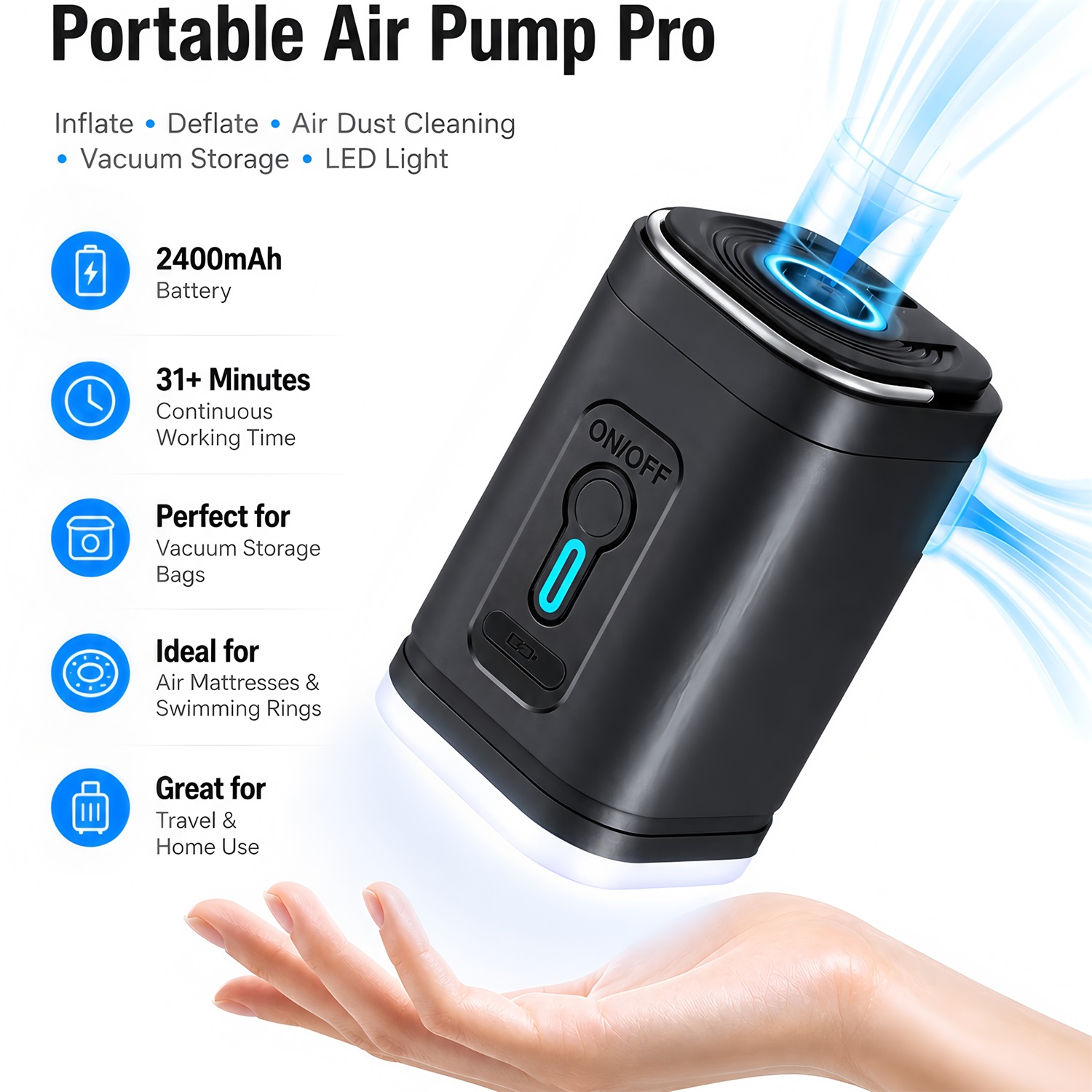 Portable Electric Air Pump Inf - đánh giá và giá Outdoor Camping Mattress