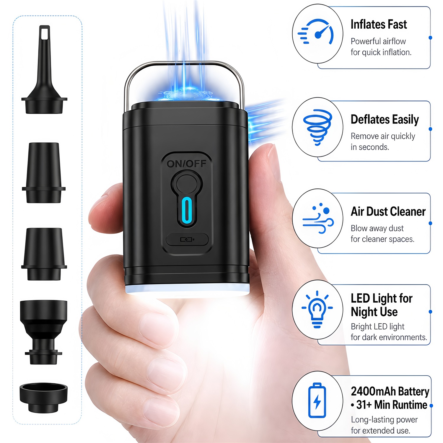 Portable Electric Air Pump Inf - đánh giá và giá Outdoor Camping Mattress