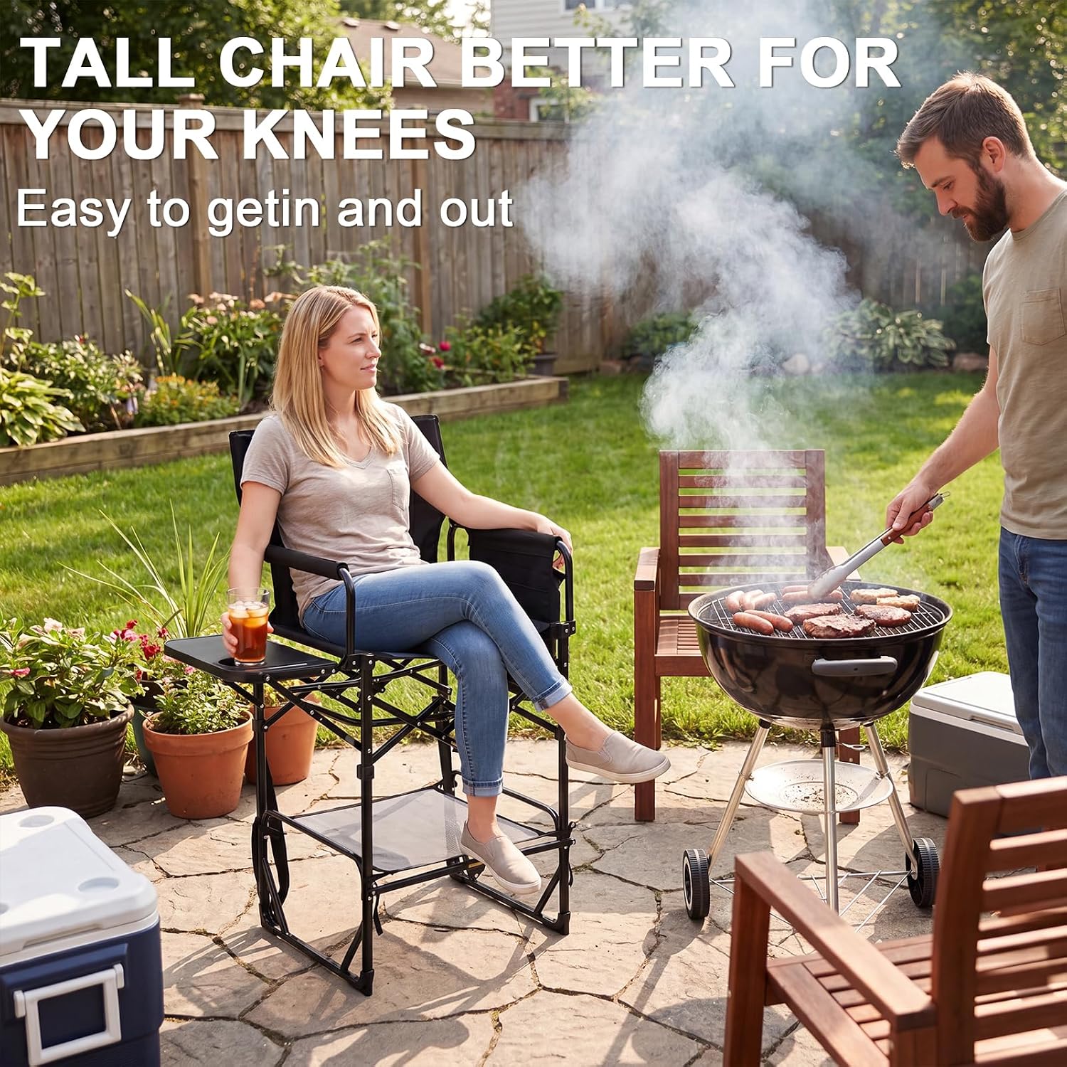 2 Pack Extra Tall Folding Camp - đánh giá và giá Outdoor Camping High Chair