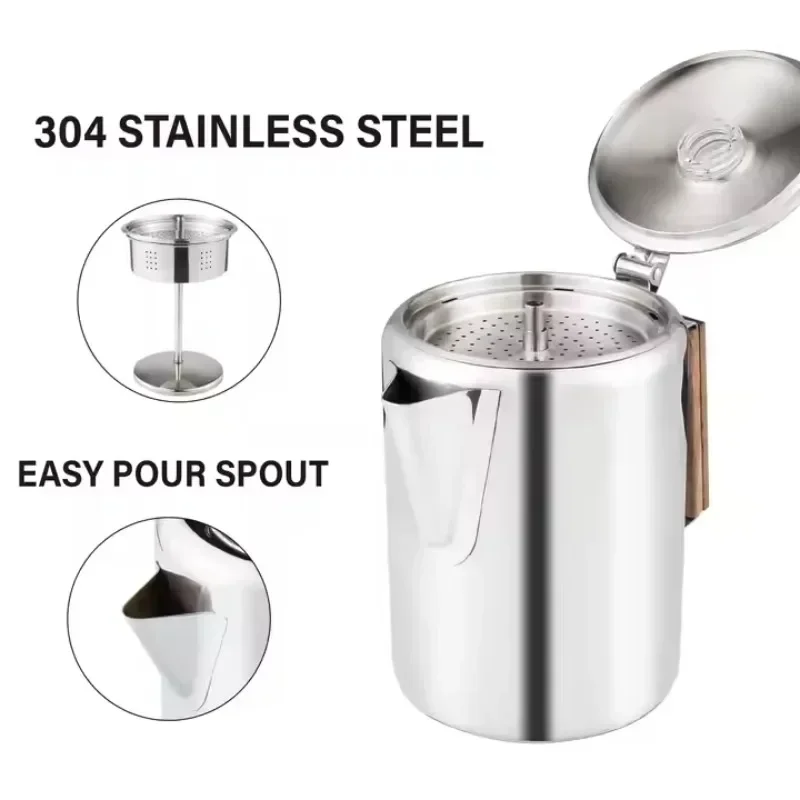 Stainless Steel Coffee Percola - đánh giá và giá Camp Percolator Coffee