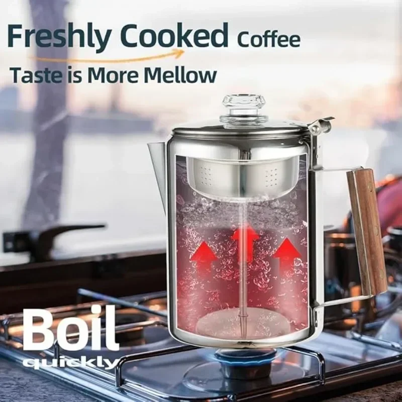 Stainless Steel Coffee Percola - đánh giá và giá Camp Percolator Coffee