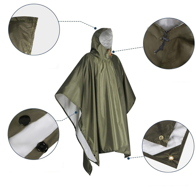Heavy Duty Rain Poncho For Bac - đánh giá và giá Camping Rain Poncho