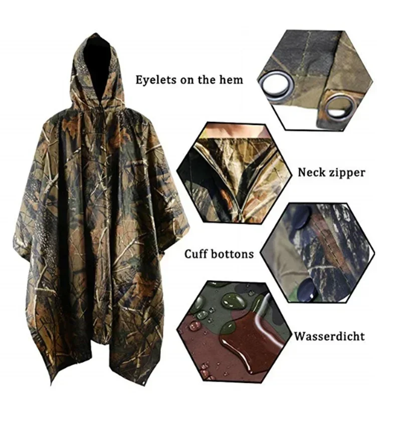 Đa Năng 3 Trong 1 Áo Mưa Ba Lô - đánh giá và giá Camping Rain Poncho